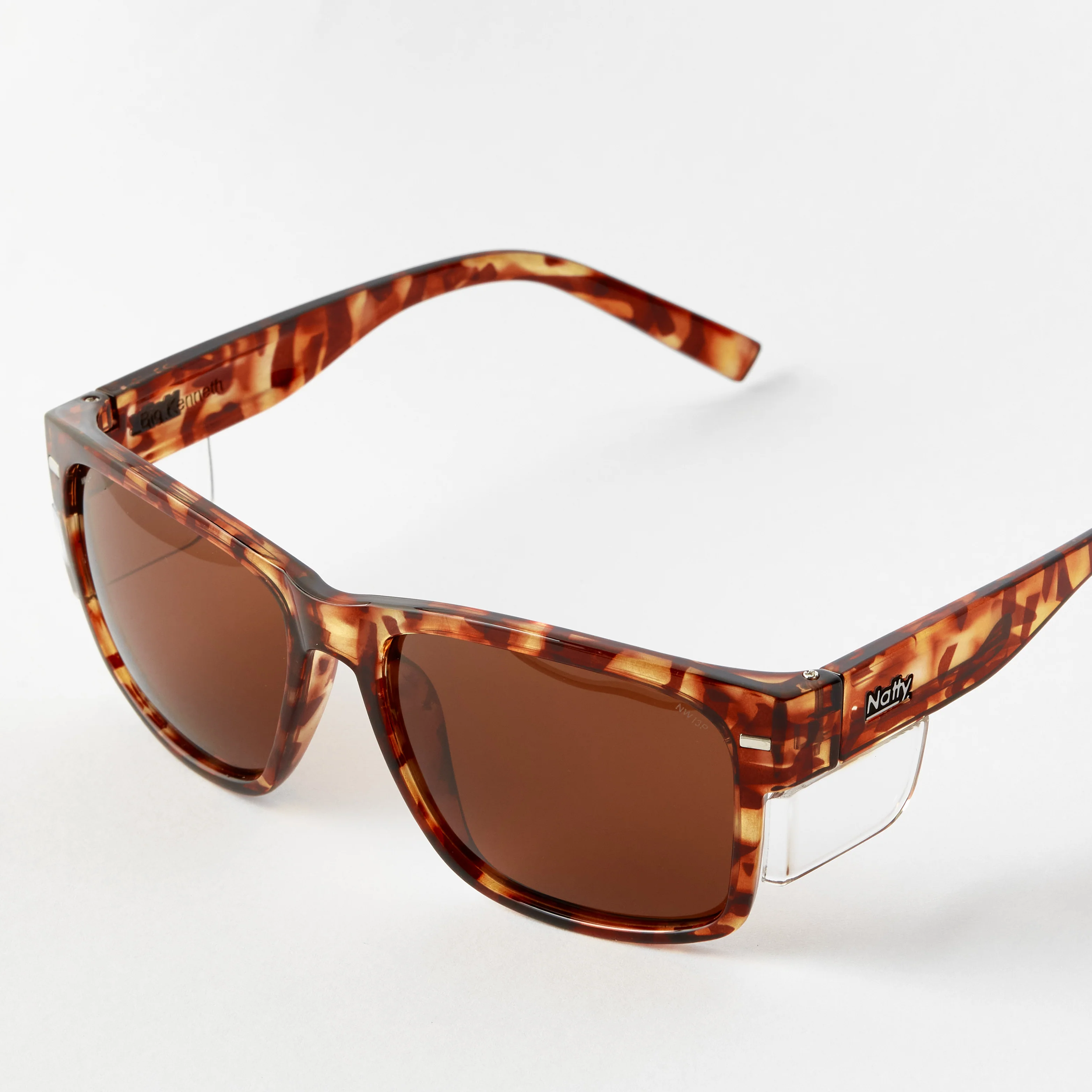 BIG Kenneth Hazel Tortoise Frame / Brown Lens Polarised Safety Glasses - Image 3
