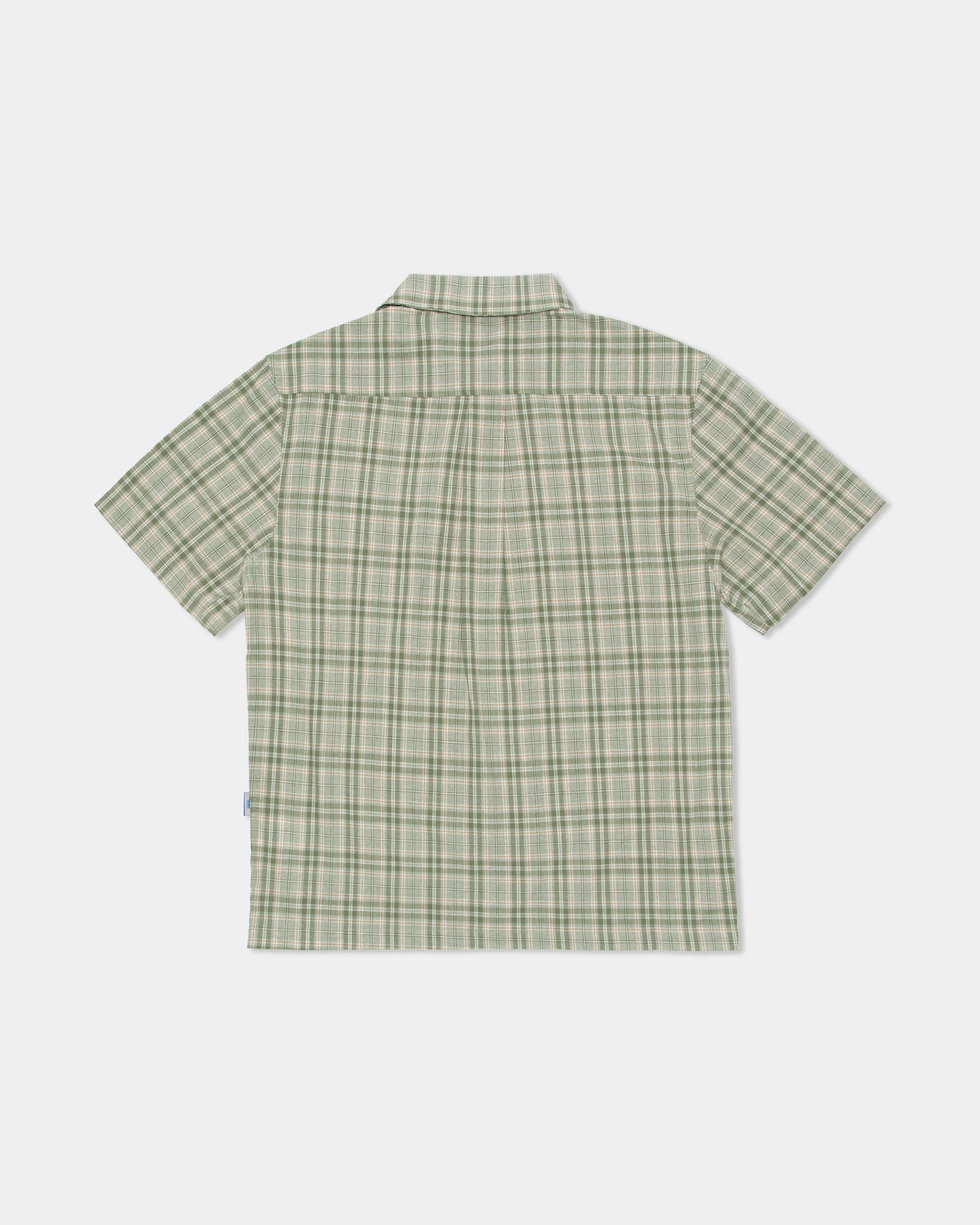 Vice SS Check Shirt - Green Beige - Image 6