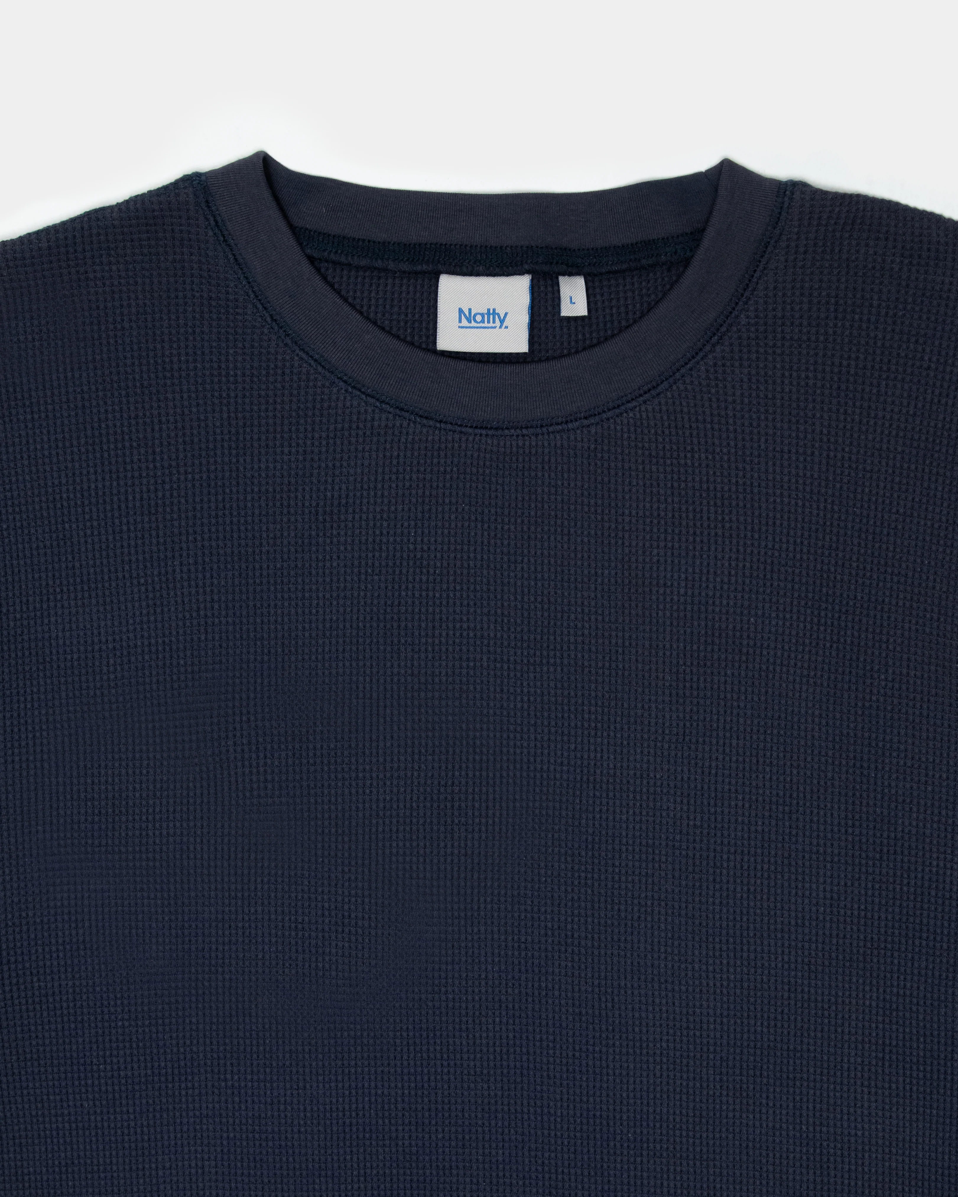 Waffle LS T-Shirt - Navy - Image 4