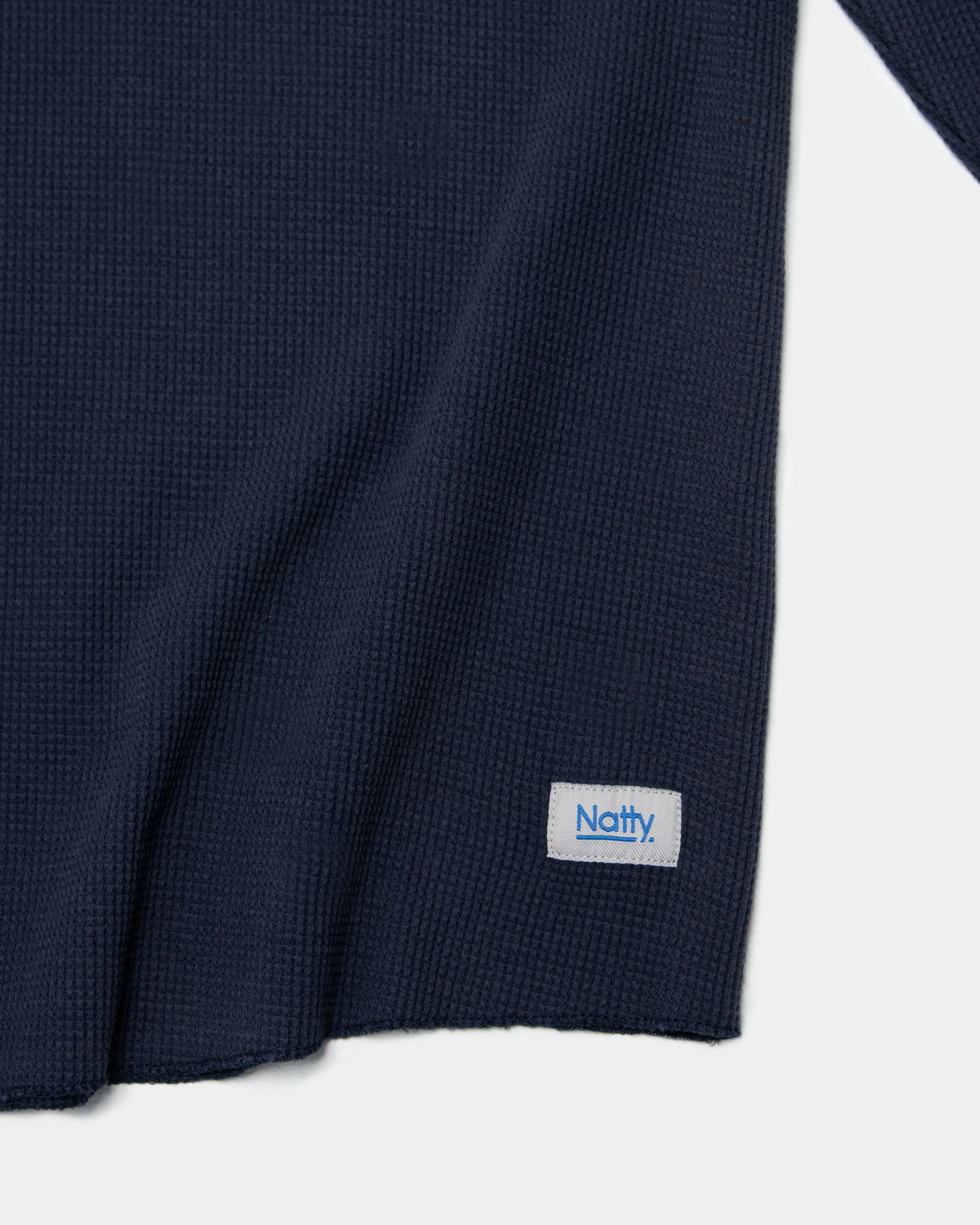 Waffle LS T-Shirt - Navy - Image 5