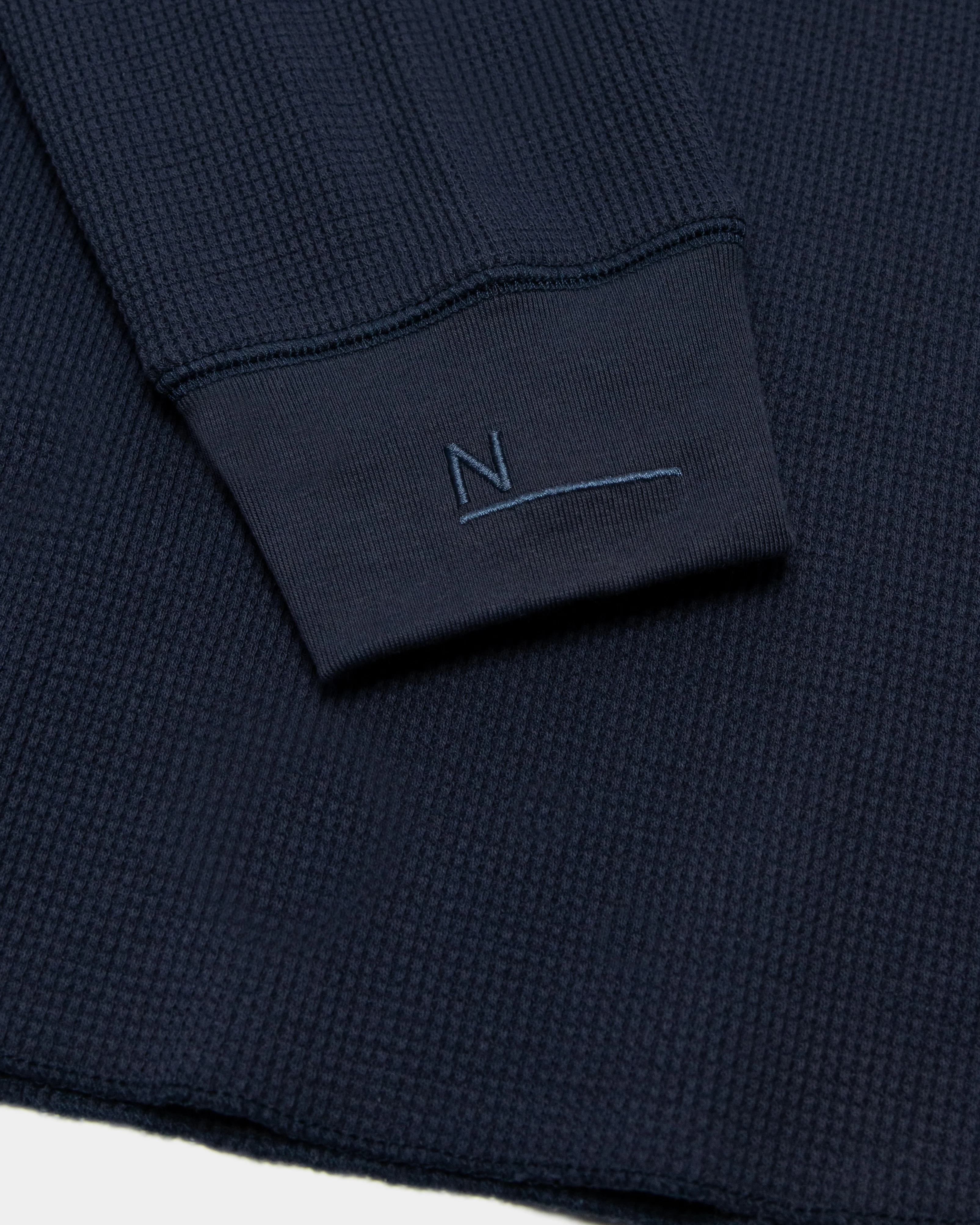 Waffle LS T-Shirt - Navy - Image 7