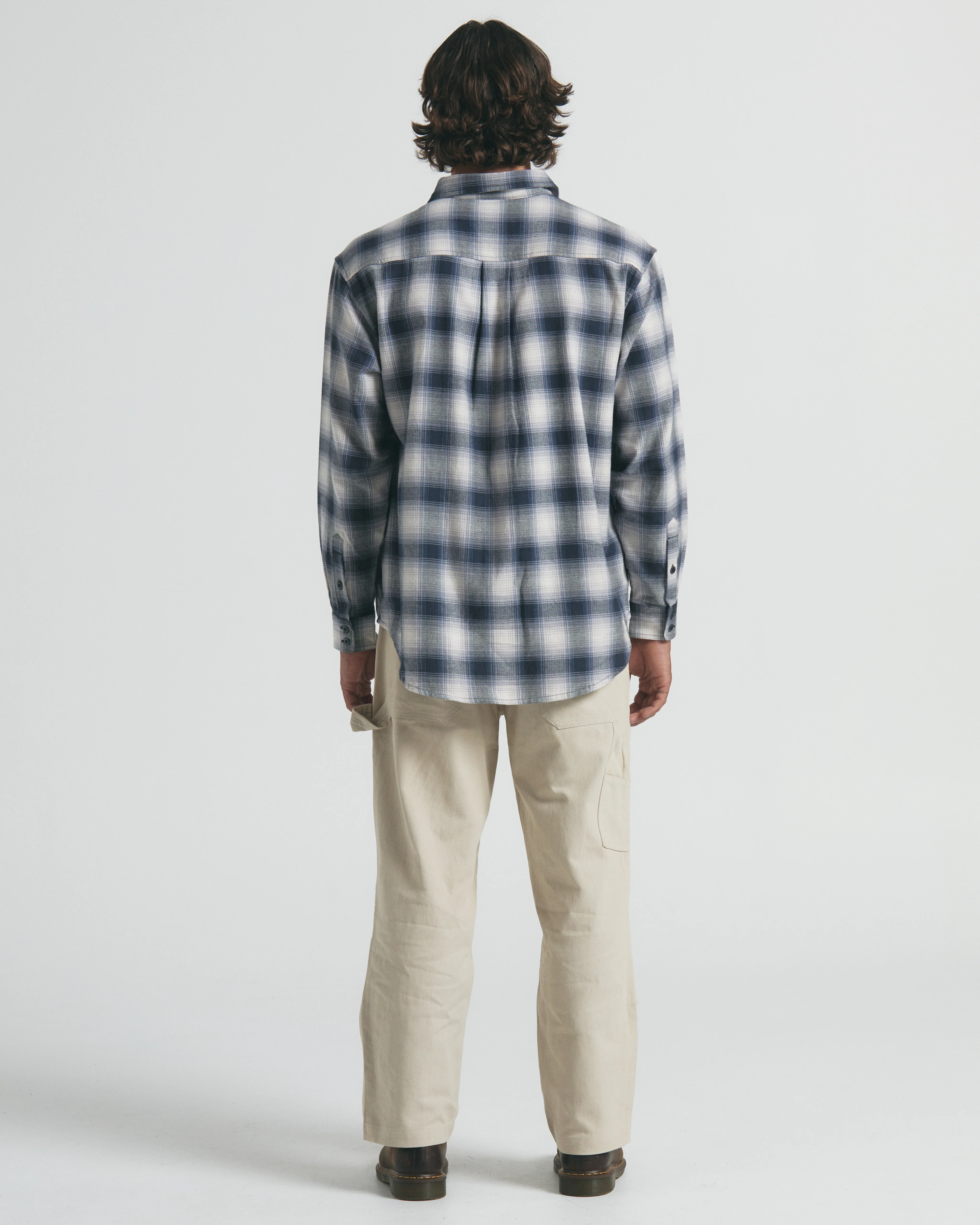 Yard LS Flannel Shirt - Dusty Blue - Image 3