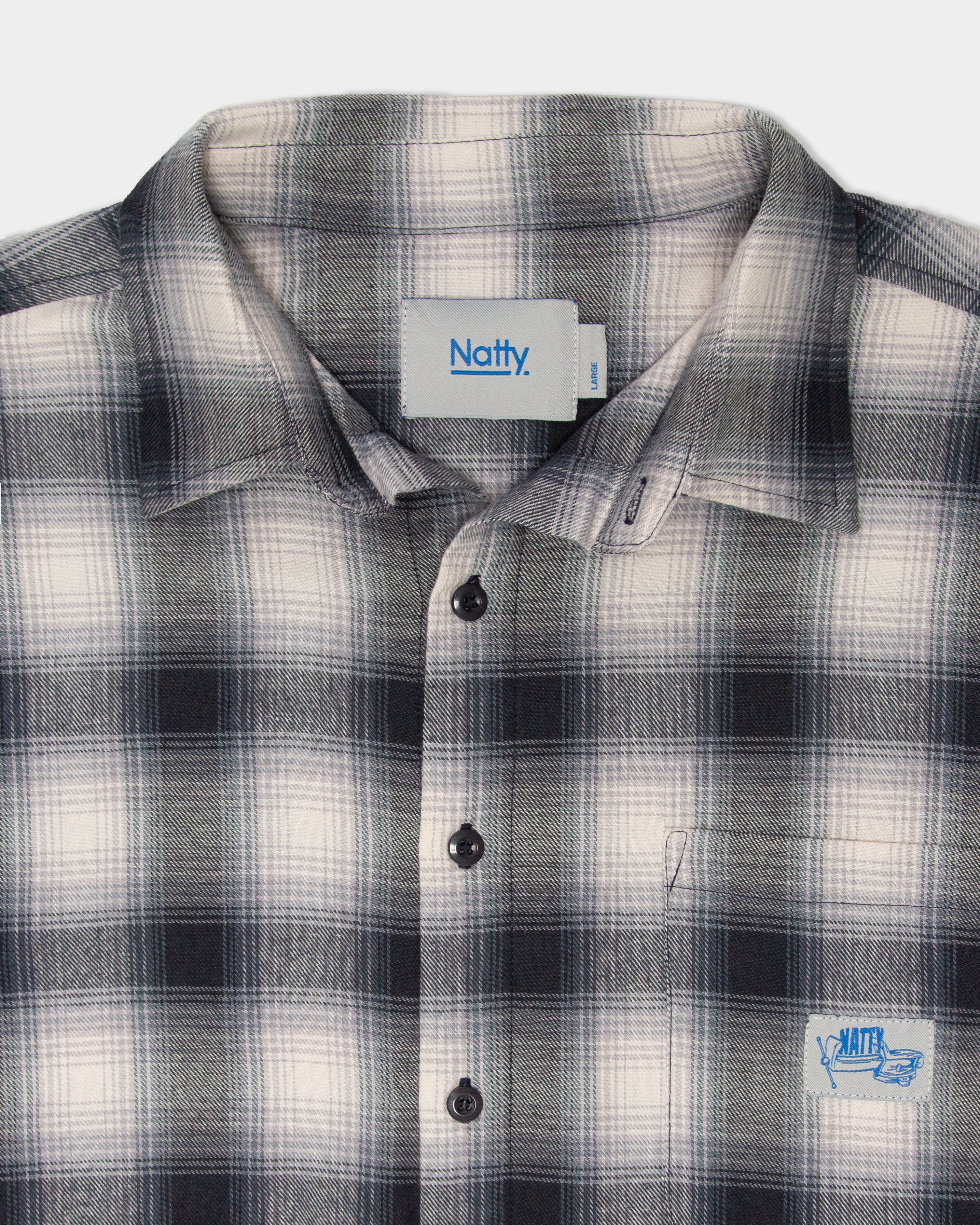 Yard LS Flannel Shirt - Dusty Blue - Image 4