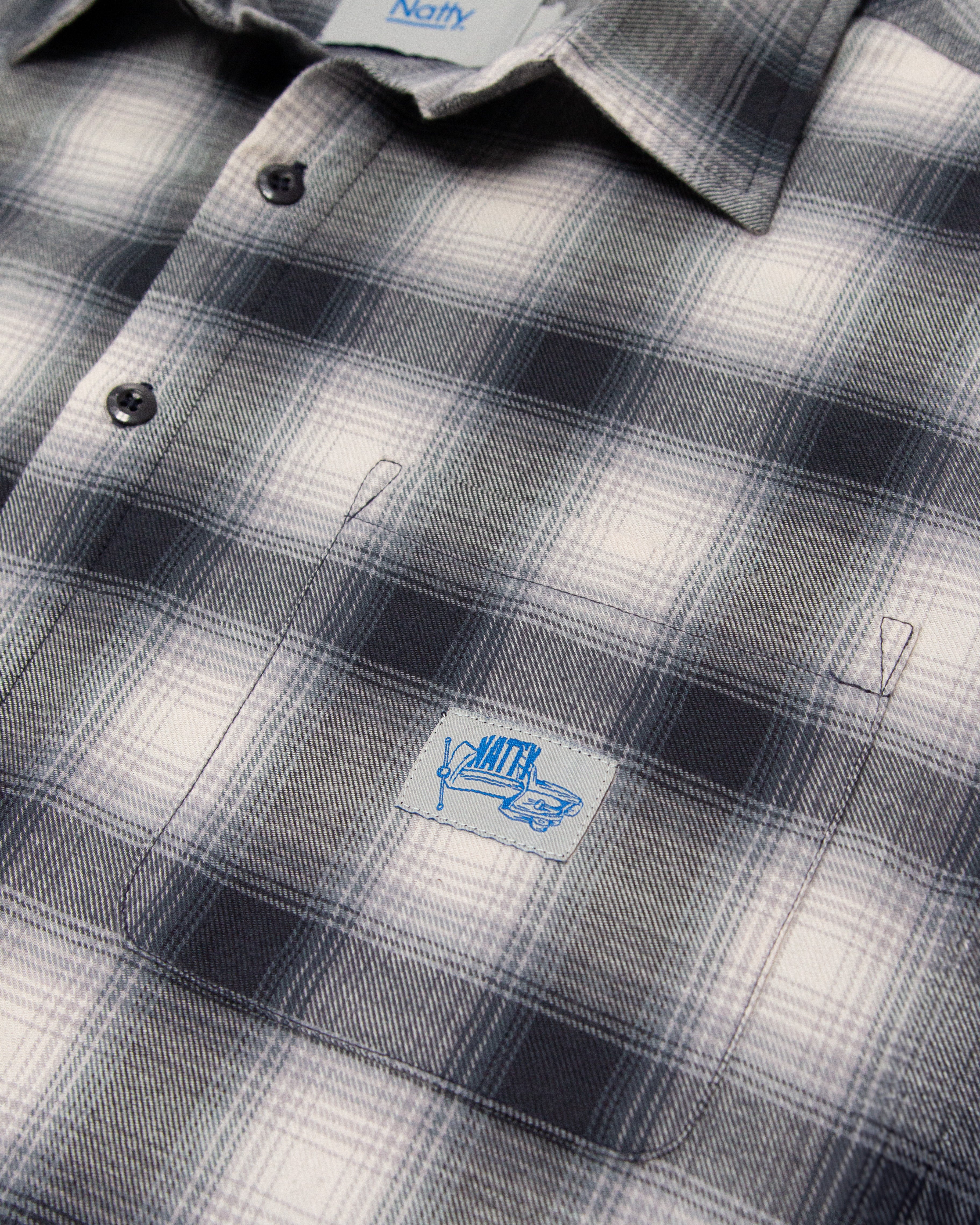 Yard LS Flannel Shirt - Dusty Blue - Image 5