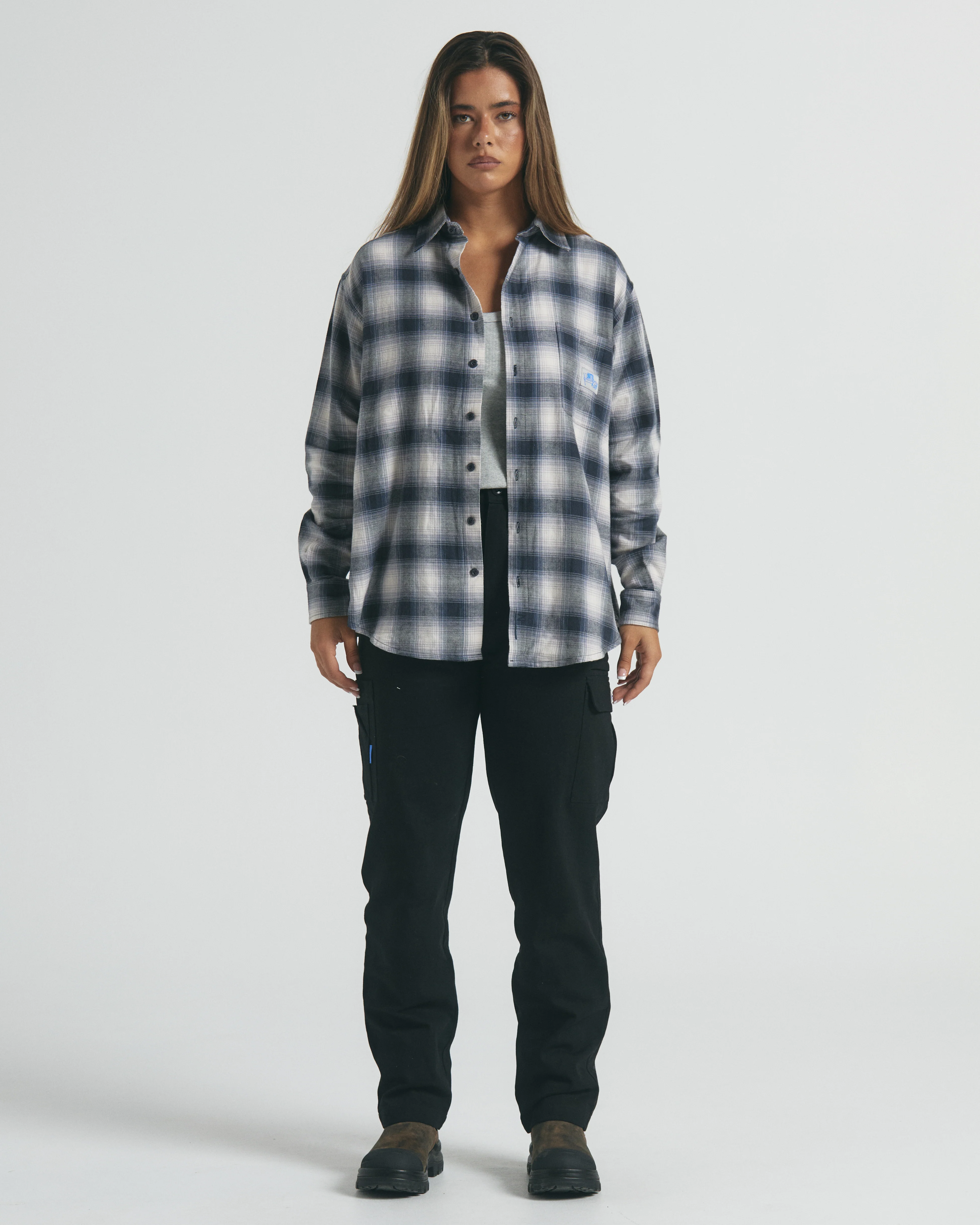 Yard LS Flannel Shirt - Dusty Blue - Image 7